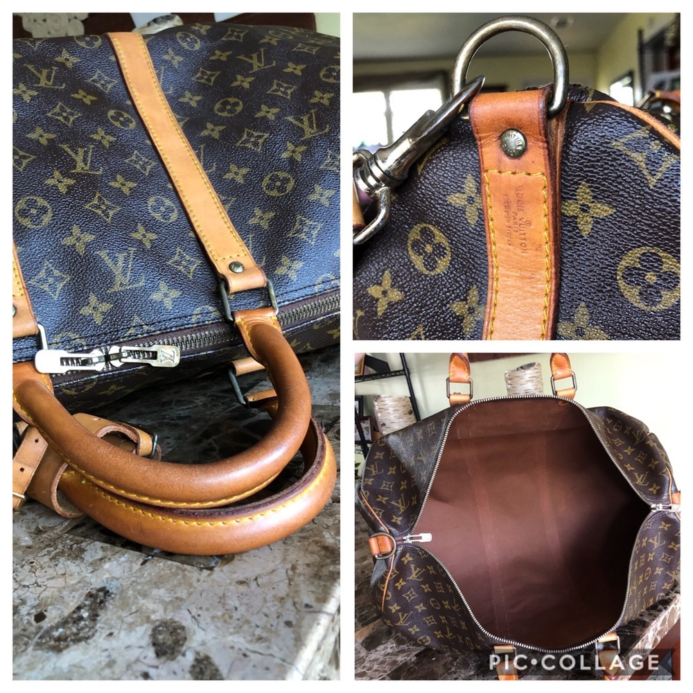 AUTH Louis Vuitton Keepall 55 Bandouliere & EXTRAS - Picture 7 of 8